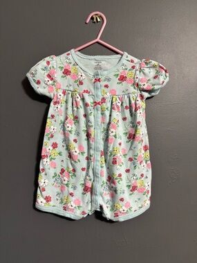 Carters floral bodysuit bubble with snap closure size 18m